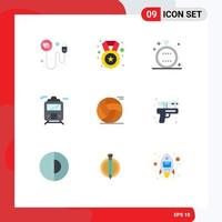 Set of 9 Modern UI Icons Symbols Signs for basketball transportation celebration transport wedding Editable Vector Design Elements