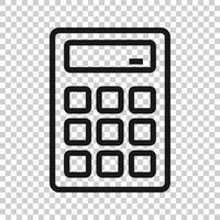 Calculator icon in flat style. Calculate vector illustration on white isolated background. Calculation business concept.