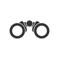 Binocular icon in flat style. Search vector illustration on white isolated background. Zoom business concept.