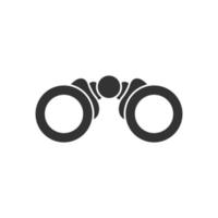 Binocular icon in flat style. Search vector illustration on white isolated background. Zoom business concept.