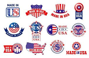Vector Made in USA quality product tags