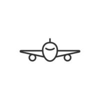 Plane icon in flat style. Airplane vector illustration on white isolated background. Flight airliner business concept.