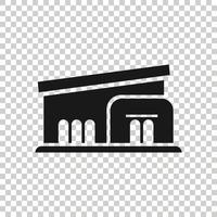 icono de centro comercial en estilo plano. almacenar ilustración vectorial sobre fondo blanco aislado. concepto de negocio de tienda. vector