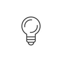 Light bulb icon in flat style. Lightbulb vector illustration on white isolated background. Lamp idea business concept.