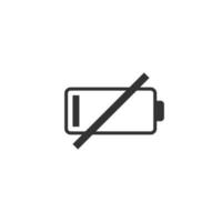 Battery charge icon in flat style. Power level vector illustration on white isolated background. Lithium accumulator business concept.