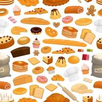 Bakery, confectionery sweets seamless pattern