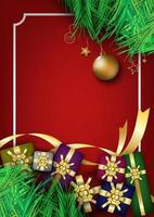 Christmas red background vector