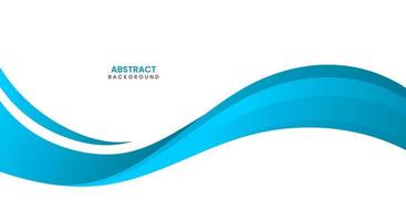 Blue creative wave business banner background vector