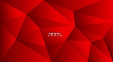 Abstract polygonal gradient red background vector