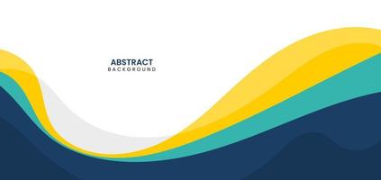 Abstract colorful wave business design background vector