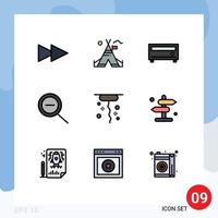 9 Creative Icons Modern Signs and Symbols of road direction player board thanks Editable Vector Design Elements