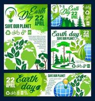 Earth Day greeting banner of ecology conservation vector