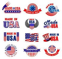 Made in USA quality tags vector