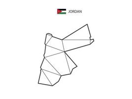 Mosaic triangles map style of Jordan isolated on a white background. Abstract design for vector. vector