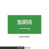 bandera cuadrada de arabia saudita sobre fondo blanco y especificar es vector eps10.