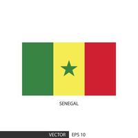 Senegal square flag on white background and specify is vector eps10.