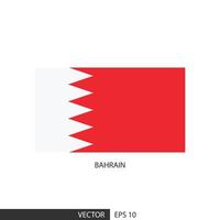 Bahrain square flag on white background and specify is vector eps10.