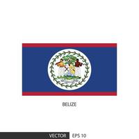 Belize square flag on white background and specify is vector eps10.