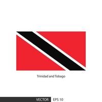 Trinidad and Tobago square flag on white background and specify is vector eps10.