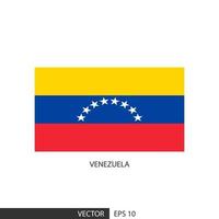 Venezuela square flag on white background and specify is vector eps10.