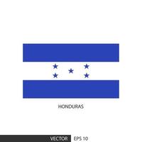 bandera cuadrada de honduras sobre fondo blanco y especificar es vector eps10.