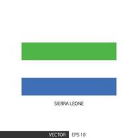 Sierra Leone square flag on white background and specify is vector eps10.