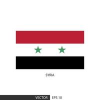 Syria square flag on white background and specify is vector eps10.