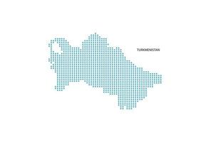 Turkmenistan map design blue circle, white background. vector