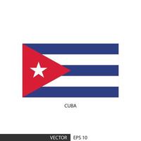 Cuba square flag on white background and specify is vector eps10.