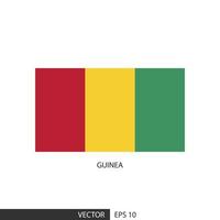 bandera cuadrada de guinea sobre fondo blanco y especificar es vector eps10.