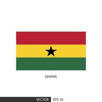 Ghana square flag on white background and specify is vector eps10.