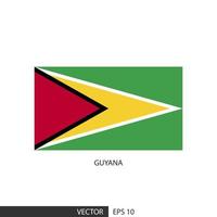 bandera cuadrada de guyana sobre fondo blanco y especificar es vector eps10.