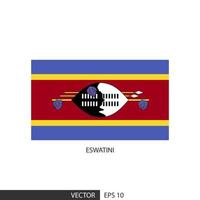 eswatini bandera cuadrada sobre fondo blanco y especificar es vector eps10.