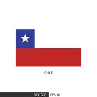 Chile square flag on white background and specify is vector eps10.