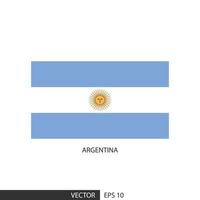 Argentina bandera cuadrada sobre fondo blanco y especificar es vector eps10.