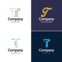 Letter T Big Logo Pack Design Creative Modern logos design for your business vector