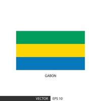 Gabon square flag on white background and specify is vector eps10.