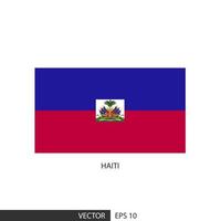 Haiti square flag on white background and specify is vector eps10.