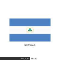 nicaragua bandera cuadrada sobre fondo blanco y especificar es vector eps10.