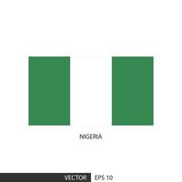 Nigeria square flag on white background and specify is vector eps10.