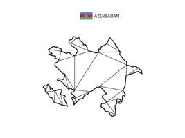 Mosaic triangles map style of Azerbaijan isolated on a white background. Abstract design for vector. vector