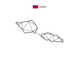 mosaico triángulos mapa estilo de samoa aislado sobre un fondo blanco. diseño abstracto para vectores. vector