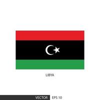 Libya square flag on white background and specify is vector eps10.