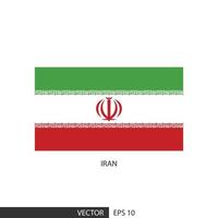 Iran square flag on white background and specify is vector eps10.