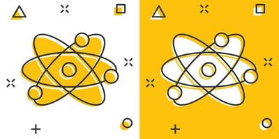 icono de la ciencia en estilo cómico. ilustración vectorial de dibujos animados de células de adn sobre fondo blanco aislado. concepto de negocio de efecto de salpicadura de evolución de molécula. vector