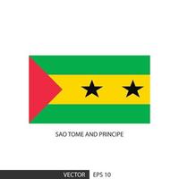 Sao Tome and Principe square flag on white background and specify is vector eps10.