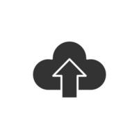 Digital service icon in flat style. Network cloud vector illustration on white isolated background. Computer technology business concept.