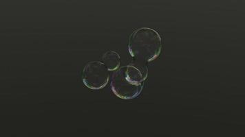 Abstract beautiful air bubbles mesh motion with black background.Clean smooth bubble.Funny coloful bubbles video