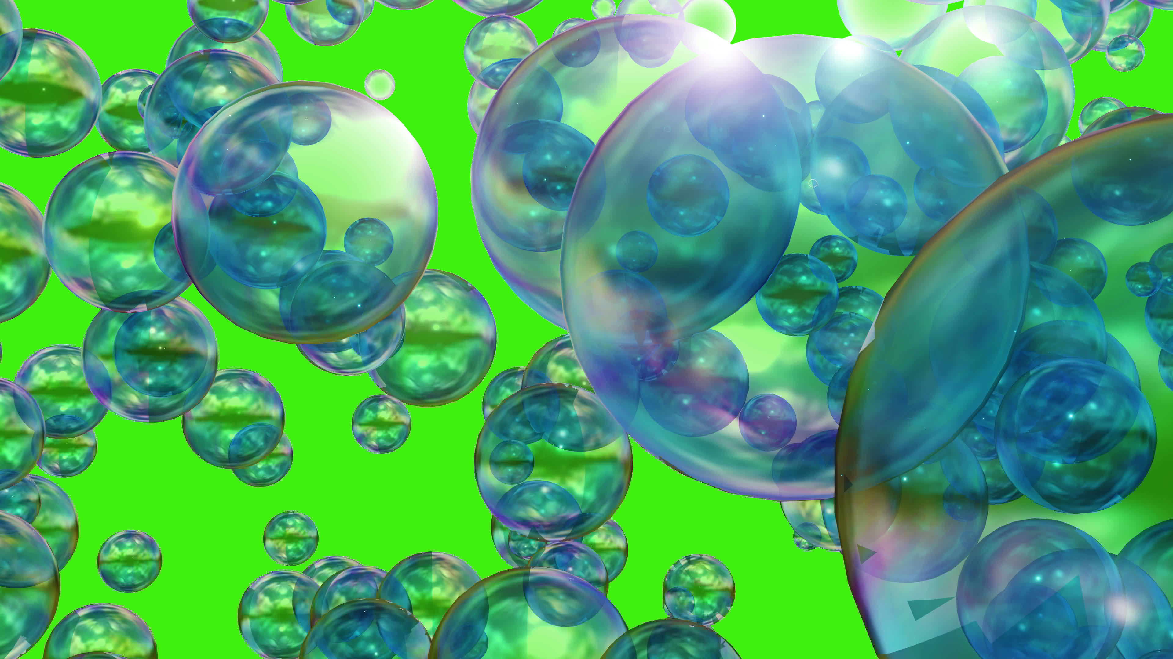 Air bubbles rising up background.3D animation bubble blobs design