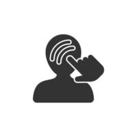 Mind awareness icon in flat style. Idea human vector illustration on isolated background. Customer brain business concept.